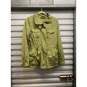 Loro Piana Cashmere Womens Jacket Coat Green Hooded Size 42